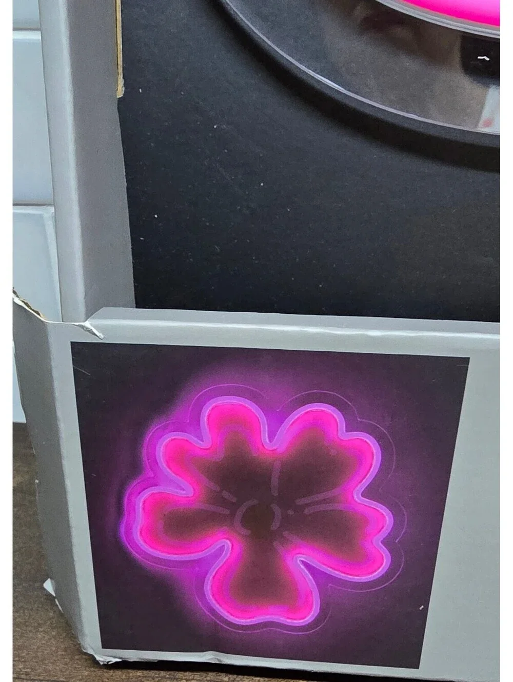 Flower LED Neon Wall Light 15x16in Pink